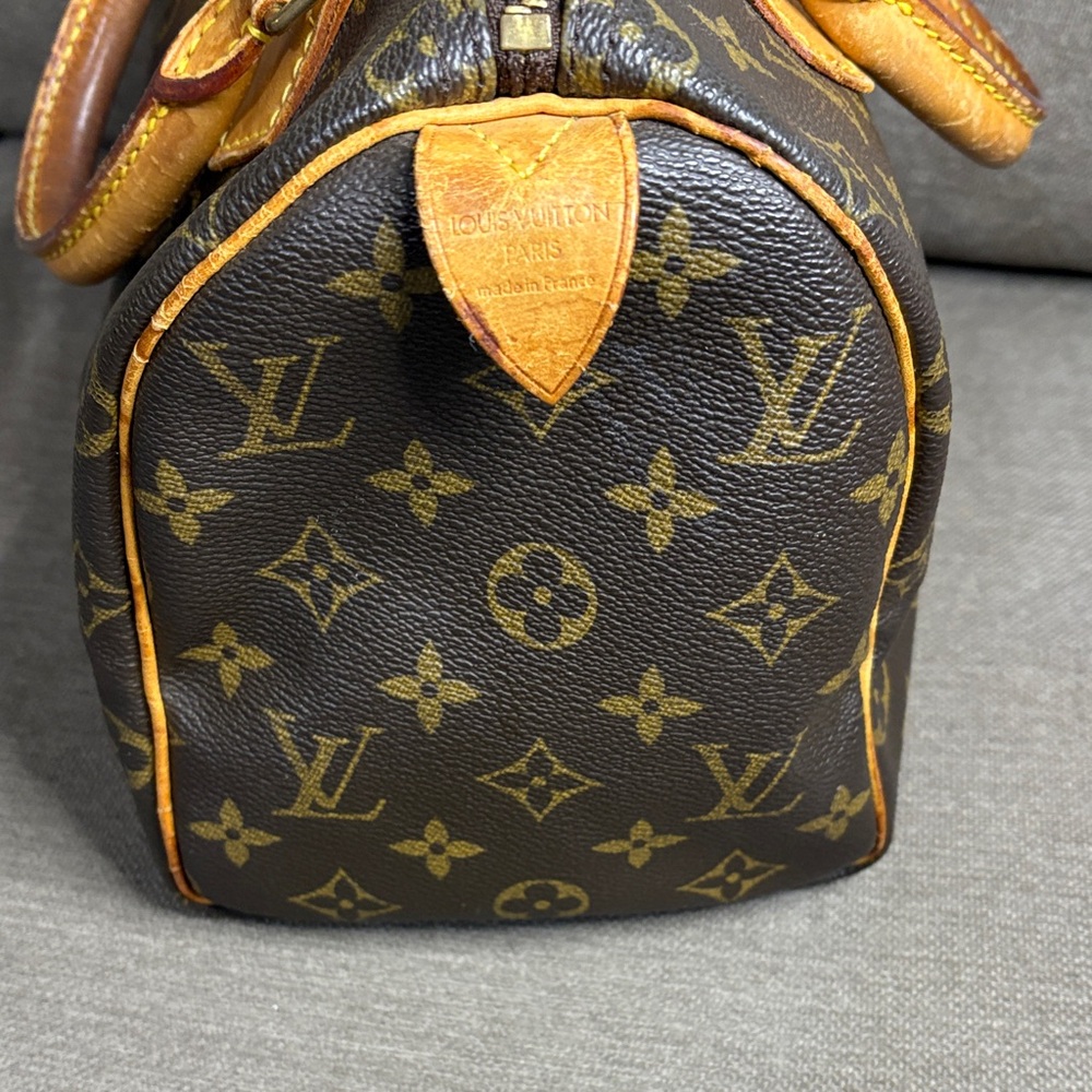 Louis Vuitton Speedy 25 Monogram Canvas Boston Satchel Handbag Vintage Authentic - Picture 6 of 17